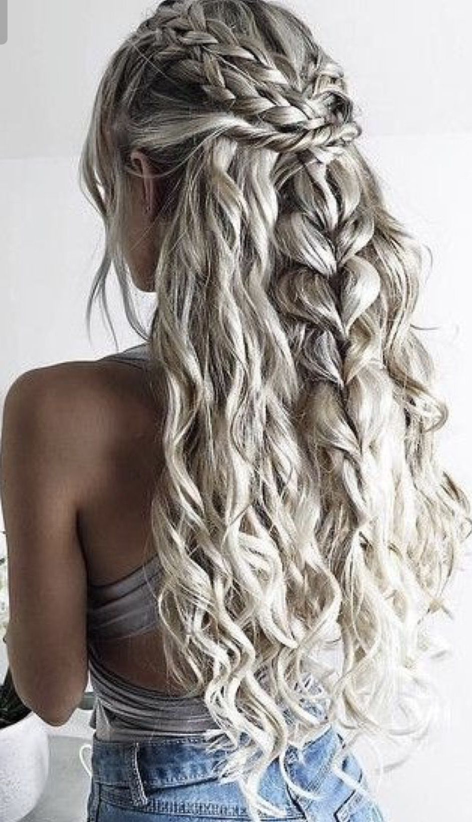 Well Known Natural Looking Braided Hairstyles For Brides In Braids With Natural Looking Curls (View 7 of 20)