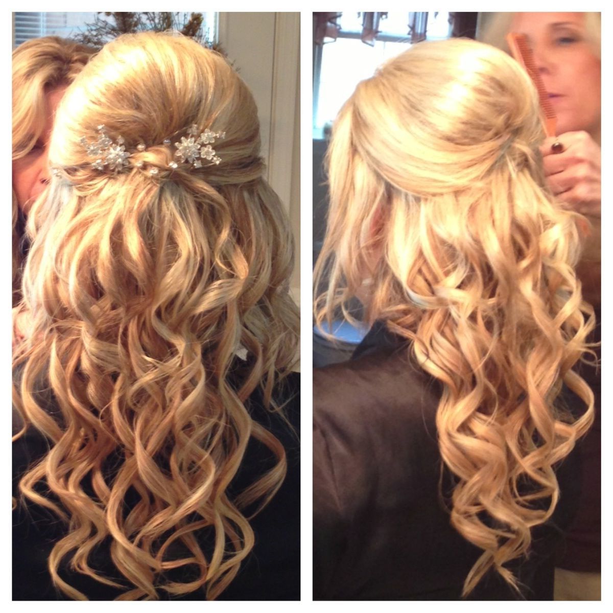 Well Liked Bumped Hairdo Bridal Hairstyles For Medium Hair Pertaining To Bump With Curls! (View 1 of 20)