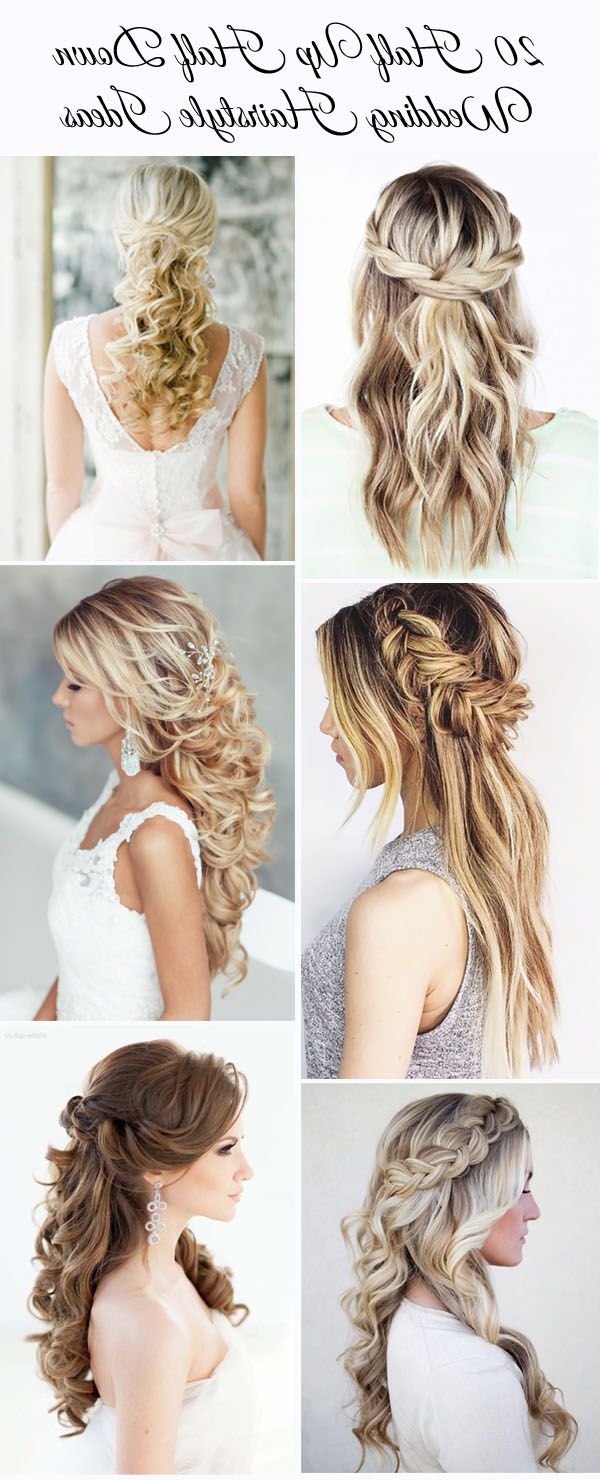 Well Liked Medium Half Up Half Down Bridal Hairstyles With Fancy Knots Pertaining To 20 Awesome Half Up Half Down Wedding Hairstyle Ideas (View 6 of 20)