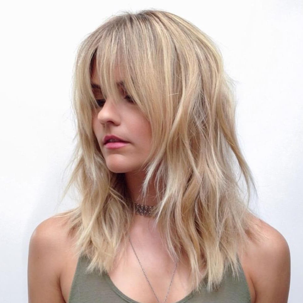 20 Sassy And Sultry Medium Shaggy Hairstyles – Haircuts & Hairstyles In 2018 Long Brown Shag Hairstyles With Blonde Highlights (View 12 of 20)