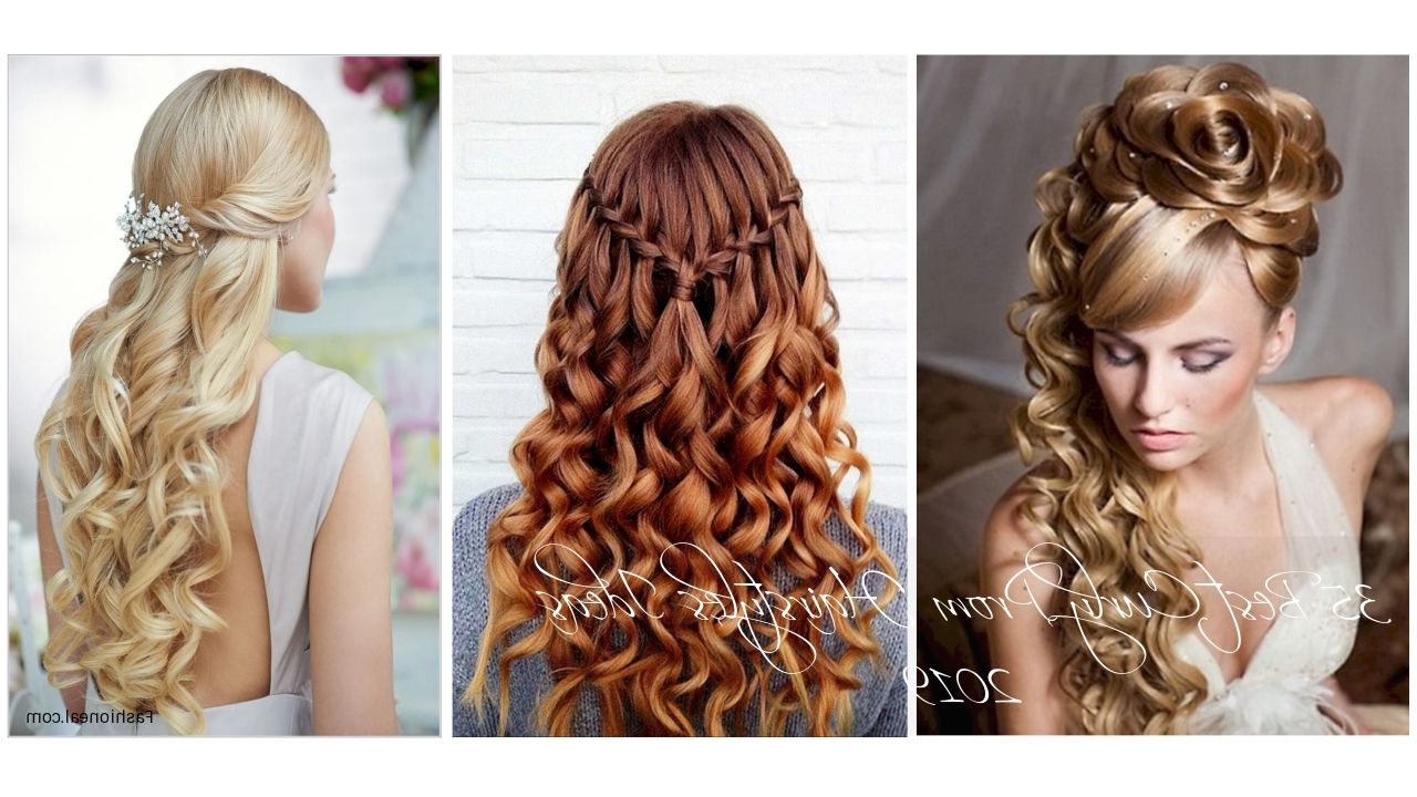35 Best Curly Prom Hairstyles Ideas 2019 – Fashioneal In Well Known Curly Prom Prom Hairstyles (View 18 of 20)