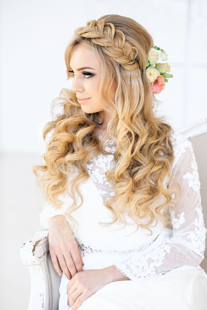 Braids Pertaining To Newest Curled Floral Prom Updos (View 10 of 20)