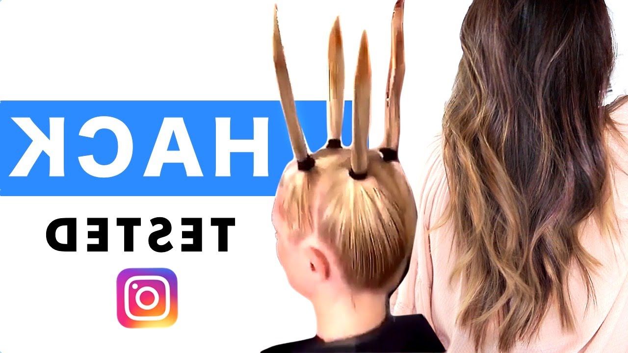 ☆ 2 Minute Home Hair Cut 💋 Instagram Hack Tested ☆ Hairstyles For Latest Ponytail Layered Long Hairstyles (Gallery 20 of 20)