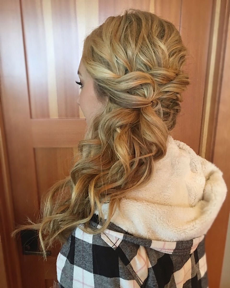 Favorite Side Swept Brunette Waves Hairstyles For Prom Pertaining To 23 Hottest Side Swept Hairstyles To Try In  (View 4 of 20)