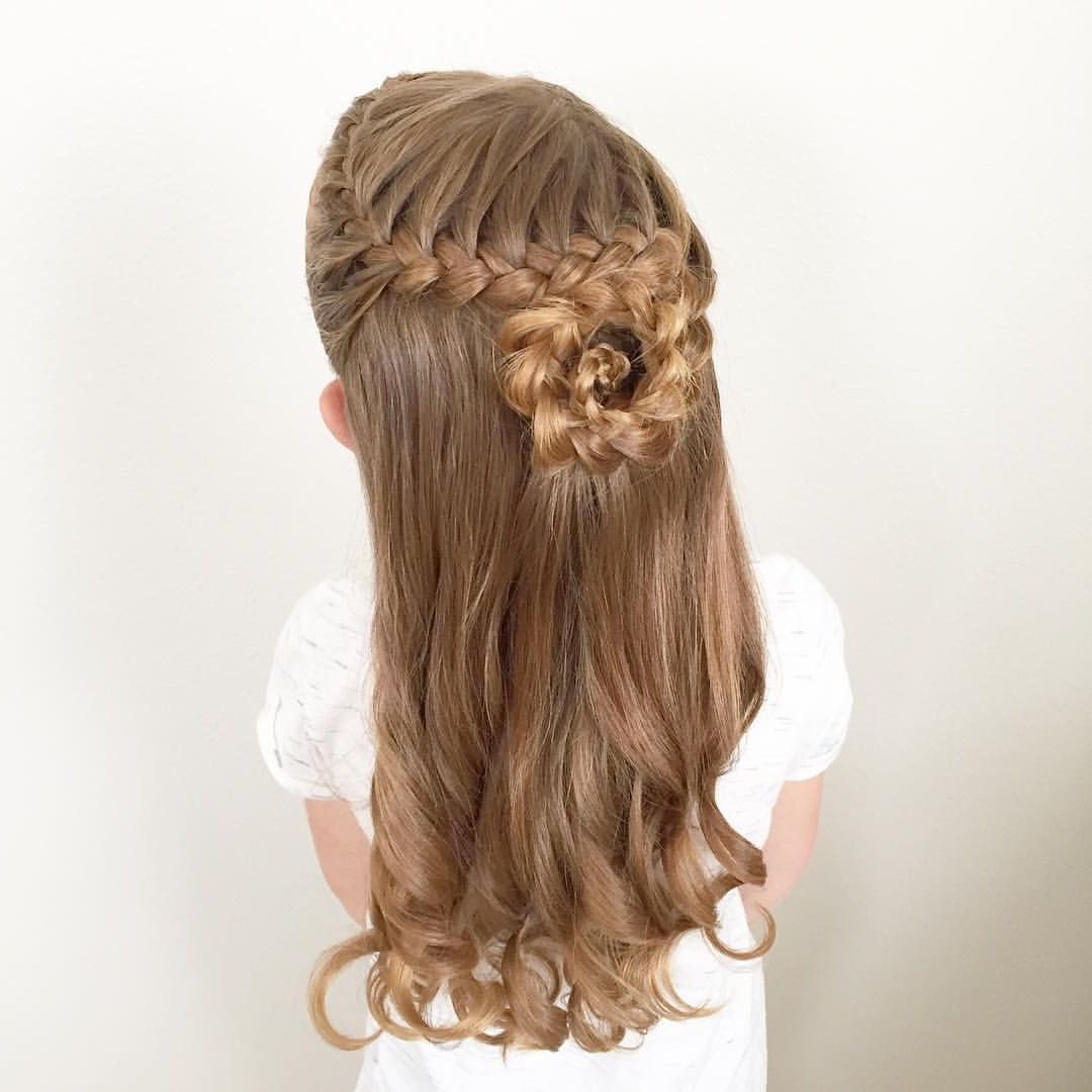Half Up Braided Rosette On Savanna's Hair With Some Curls! (View 18 of 20)