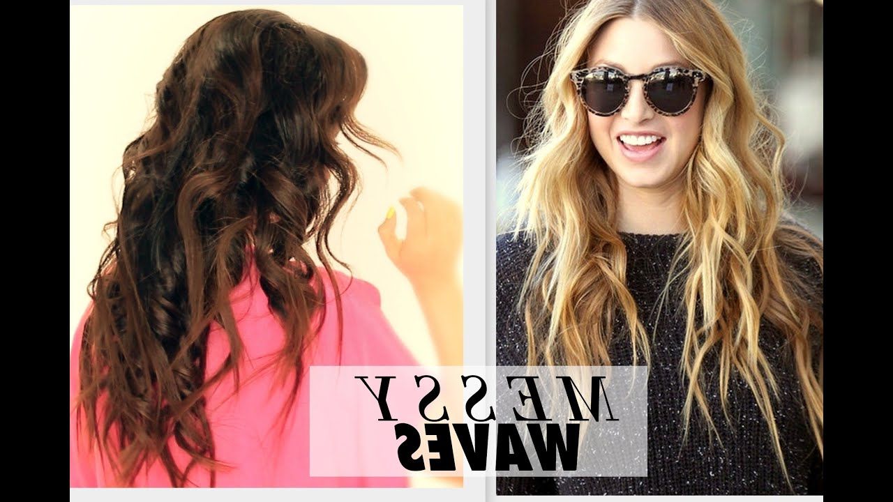 Latest Loose Messy Waves Prom Hairstyles For ☆ "messy" Beach Waves Curls Tutorial (View 5 of 20)