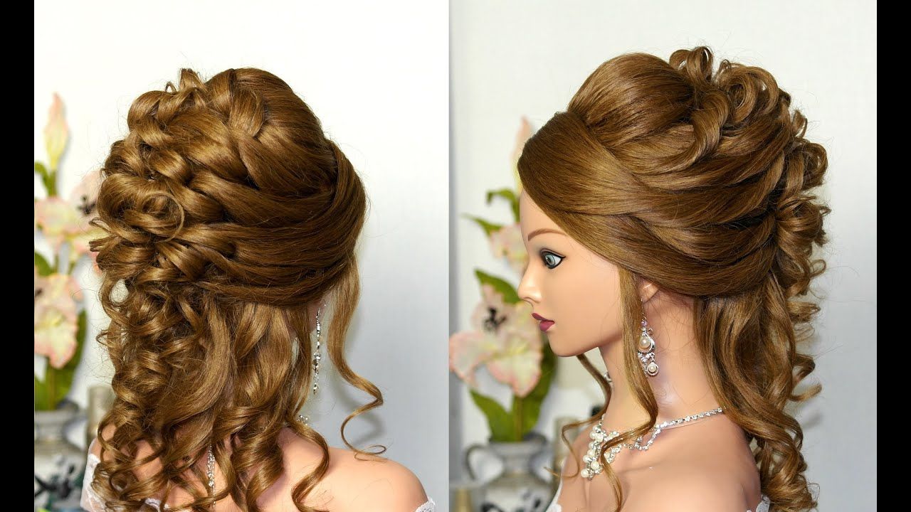 Most Recent Curly Prom Prom Hairstyles Intended For Curly Wedding Prom Hairstyle For Long Hair (View 12 of 20)