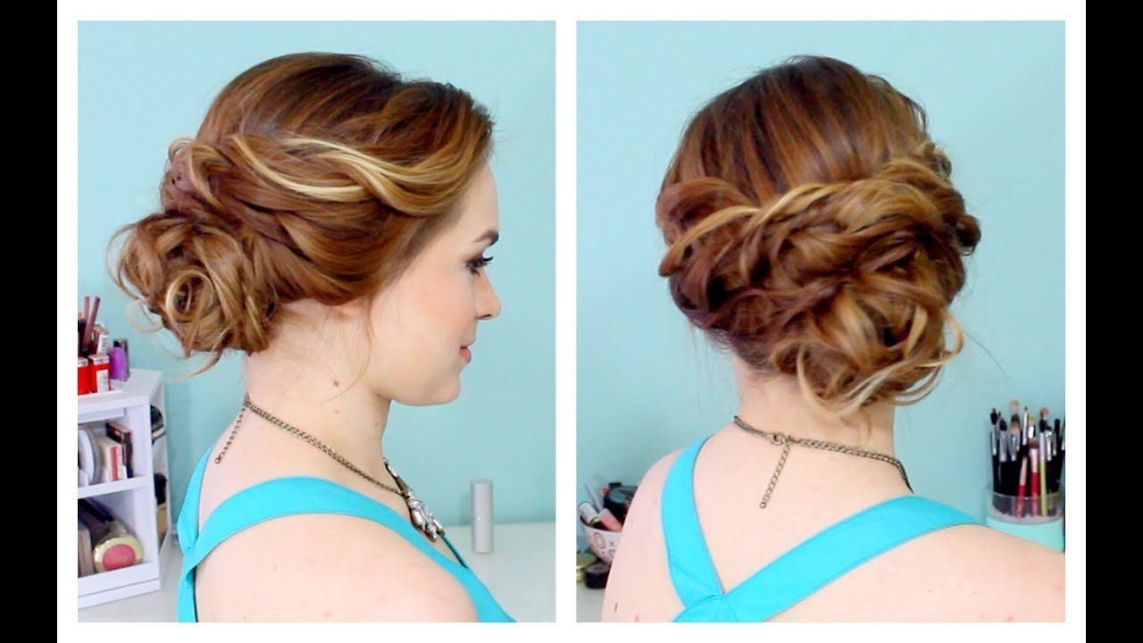 Newest Easy Curled Prom Updos Within Quick Side Updo For Prom! (or Weddings! :d) – Youtube (View 1 of 20)