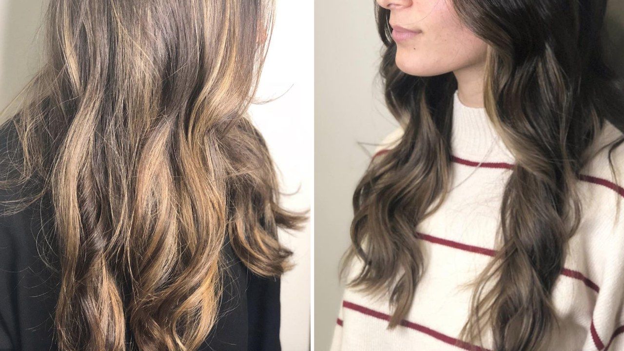 Preferred Long Dark Hairstyles With Blonde Contour Balayage Within The Negative Space Hair Color Trend Is The Versatile Technique To (View 16 of 20)