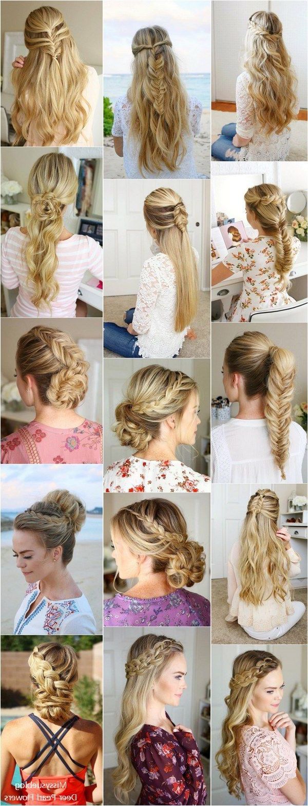 Prom Hairstyles For Long Hair Trending In 2019 Within Most Recent Curled Floral Prom Updos (View 18 of 20)