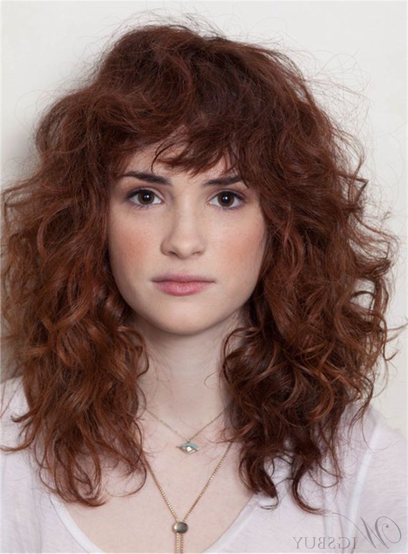 Recent Long Curly Layers Hairstyles In Trendy Layered Long Curly Hair Capless Synthetic Hair With Bangs (Gallery 19 of 20)
