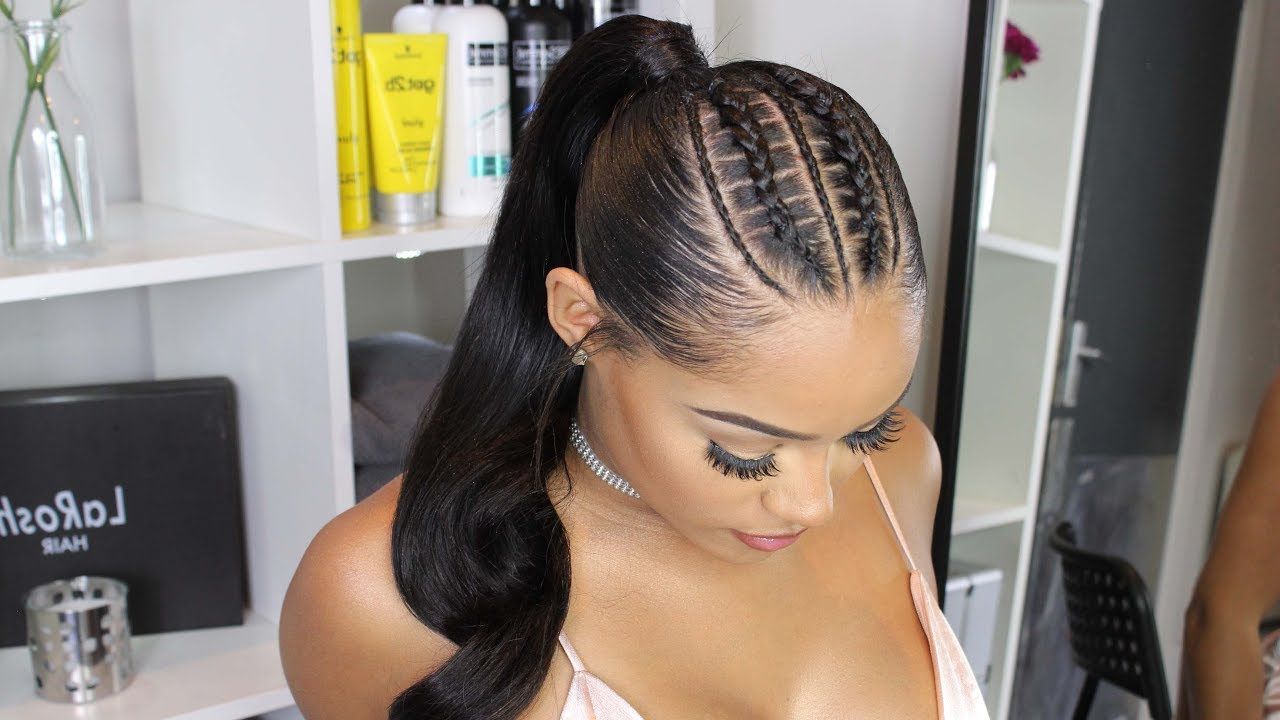 Recent Sleek, Straight Tresses For Long Hairstyles Within Ponytail With Braids Tutorial – Start To Finish – Youtube (View 13 of 20)