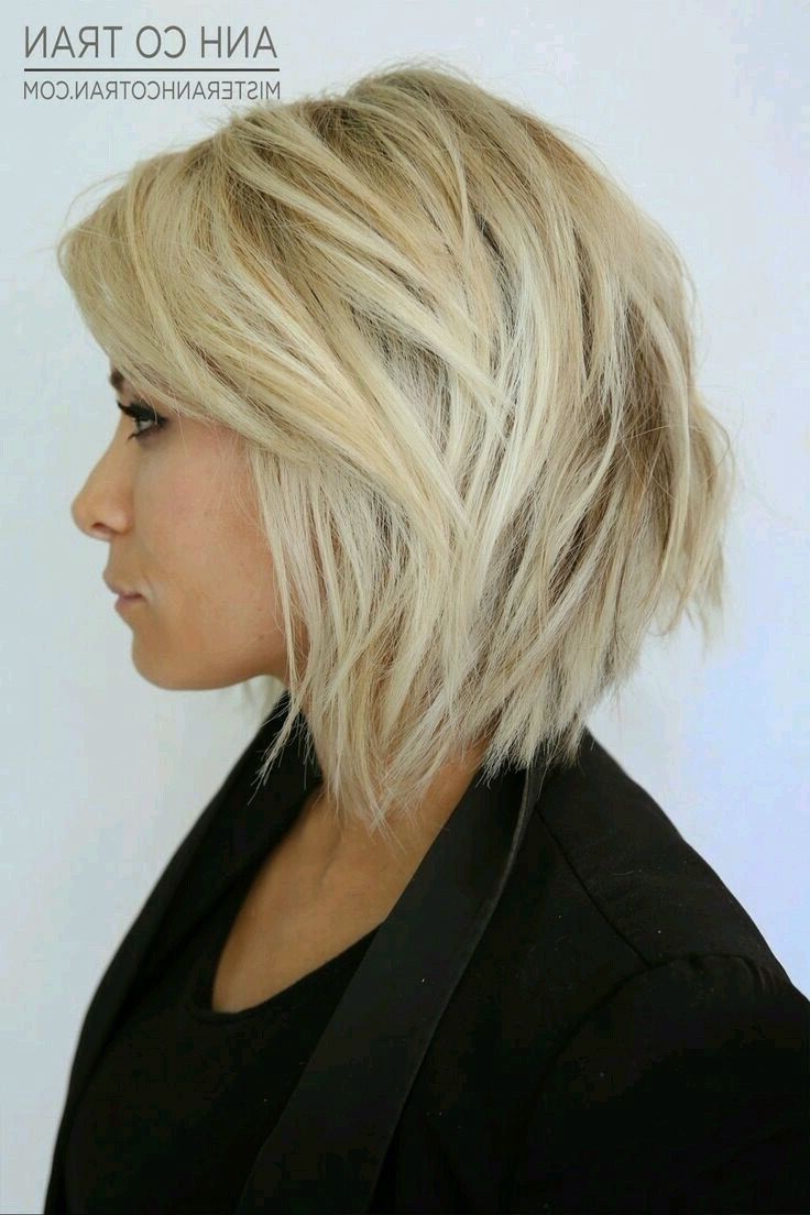 Short Choppy Stacked Blonde Bob With Lowlights And Texture With Most Recently Released Blonde Textured Haircuts With Angled Layers (View 17 of 20)