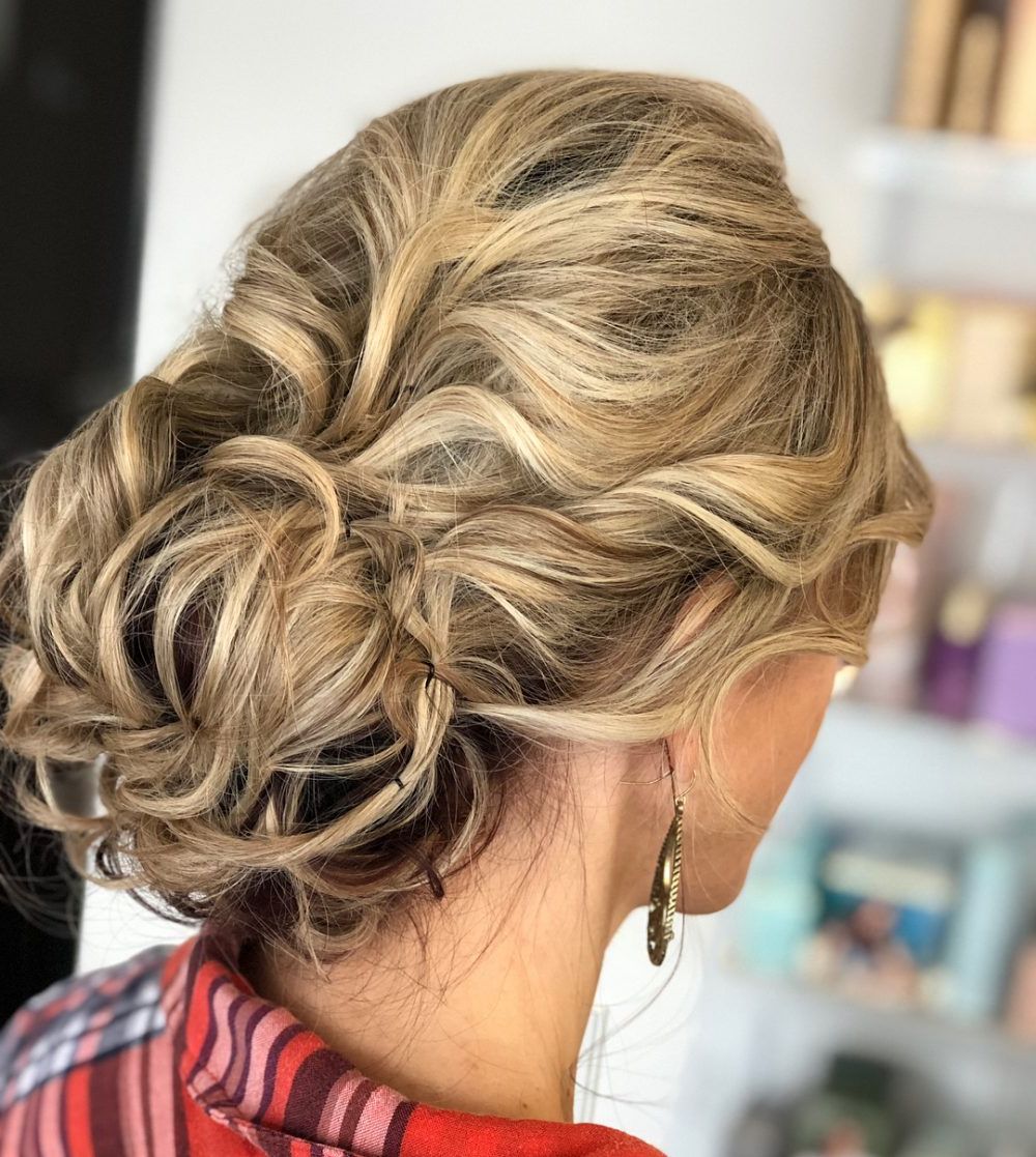 Trendy Messy Bun Prom Hairstyles With Long Side Pieces With 18 Sexiest Messy Updos You'll See In  (View 5 of 20)