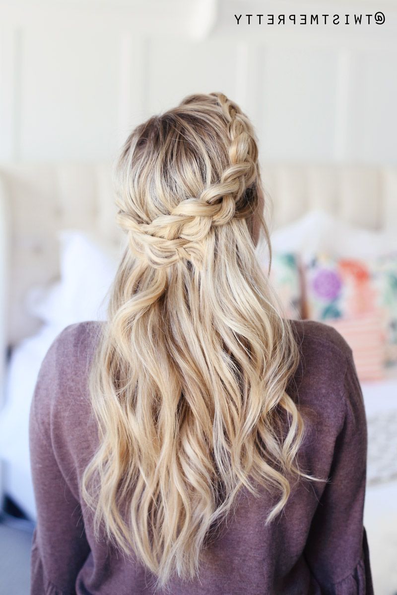 Widely Used Double Crown Braid Prom Hairstyles In How To Do A Crown Braid (2 Ways) – Twist Me Pretty (Gallery 20 of 20)