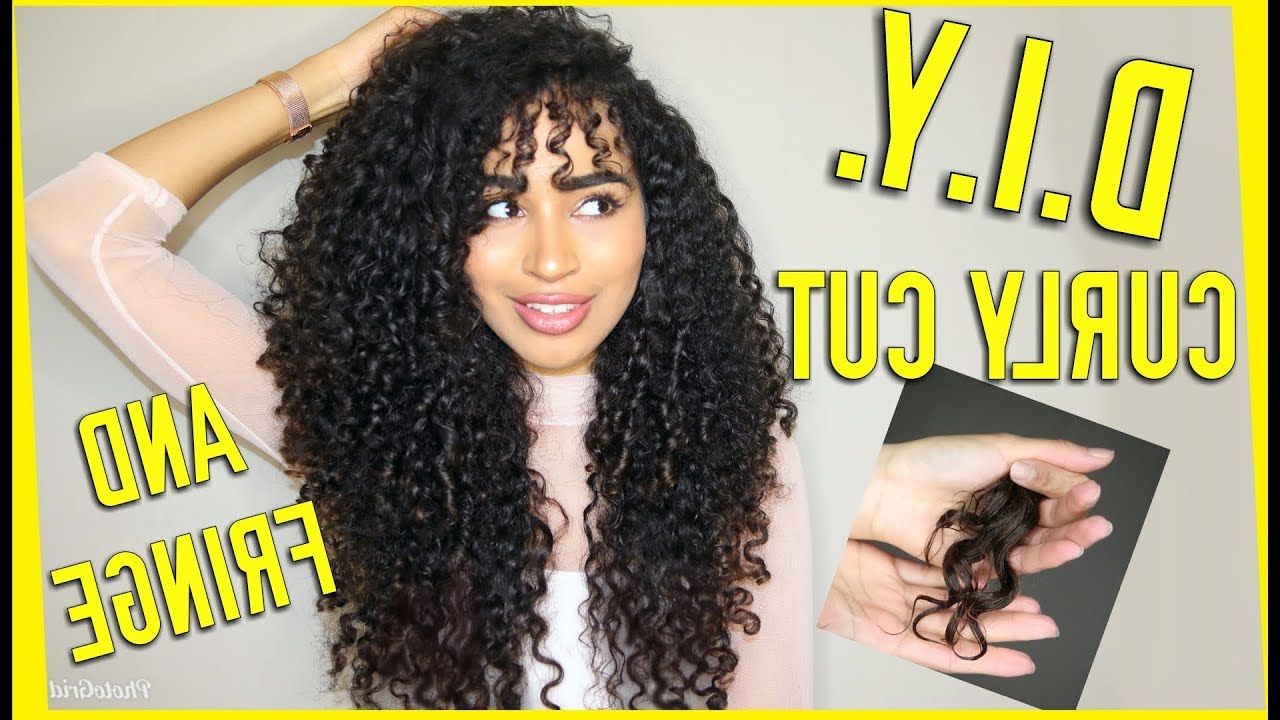 Widely Used Long Curly Layers Hairstyles Throughout Diy Layered Haircut On Curly Hair And Fringe/bangs – Lana Summer (View 8 of 20)