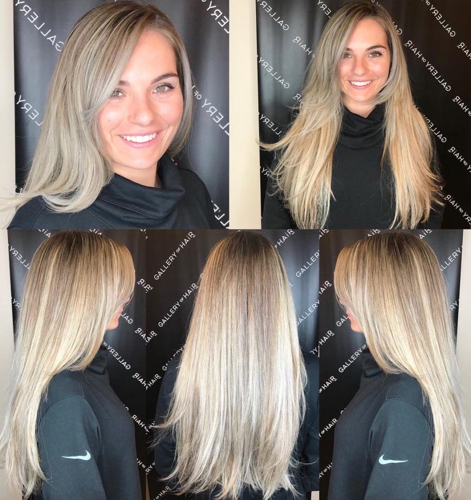 Women's Layered Razor Cut Blowout With Long Side Swept Bangs And With Regard To Recent Swoopy Flipped Layers For Long Hairstyles (View 14 of 20)