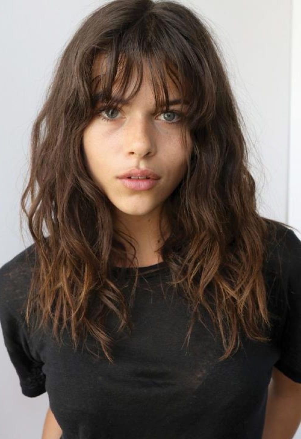 30 Sexiest Wispy Bangs You Need To Try In 2019 With Regard To Widely Used Long Wavy Hairstyles With Horizontal Bangs (View 4 of 20)