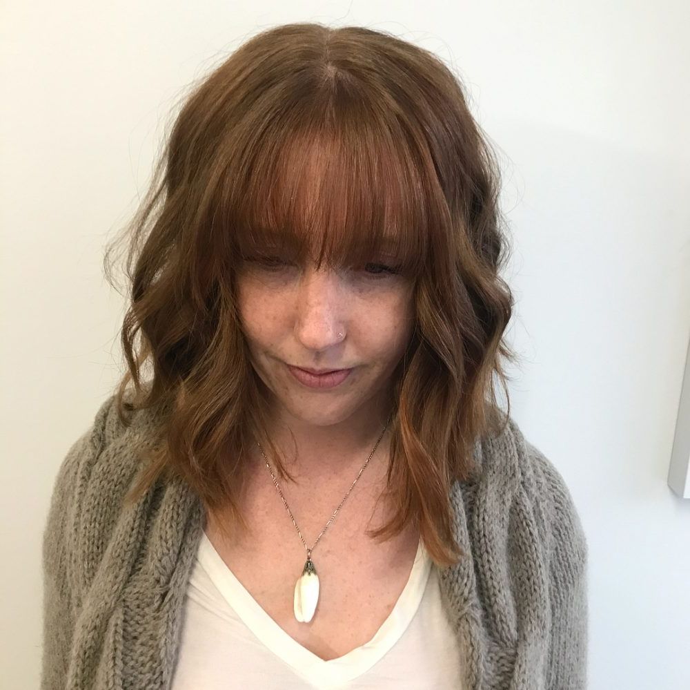 46 Bob With Bangs Hairstyle Ideas Trending For 2019 With Regard To Newest Lob Hairstyles With A Fringe (View 8 of 20)