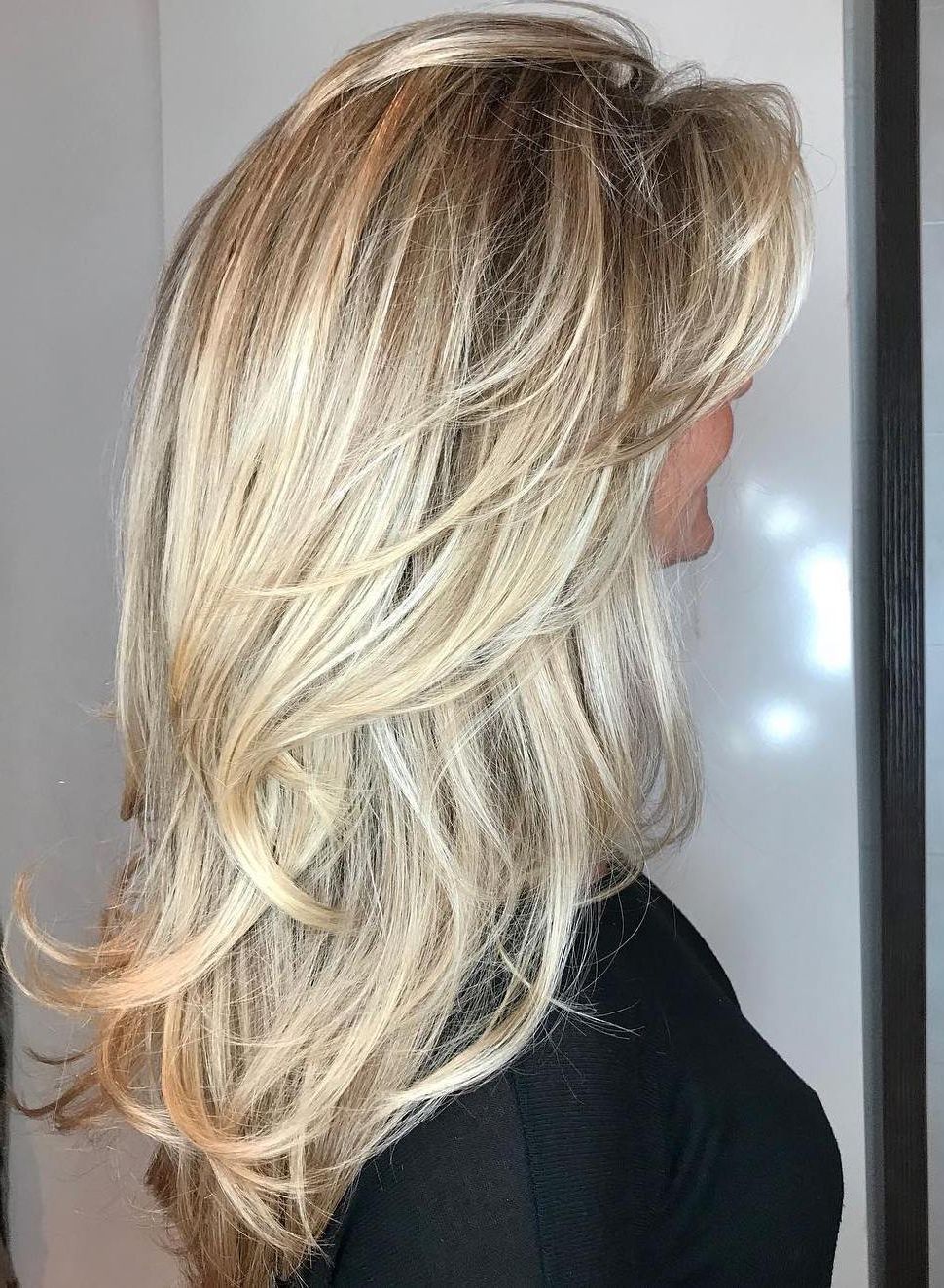 50 Cute Long Layered Haircuts With Bangs 2019 Intended For Trendy Effortless Balayage Bob Hairstyles (View 2 of 20)