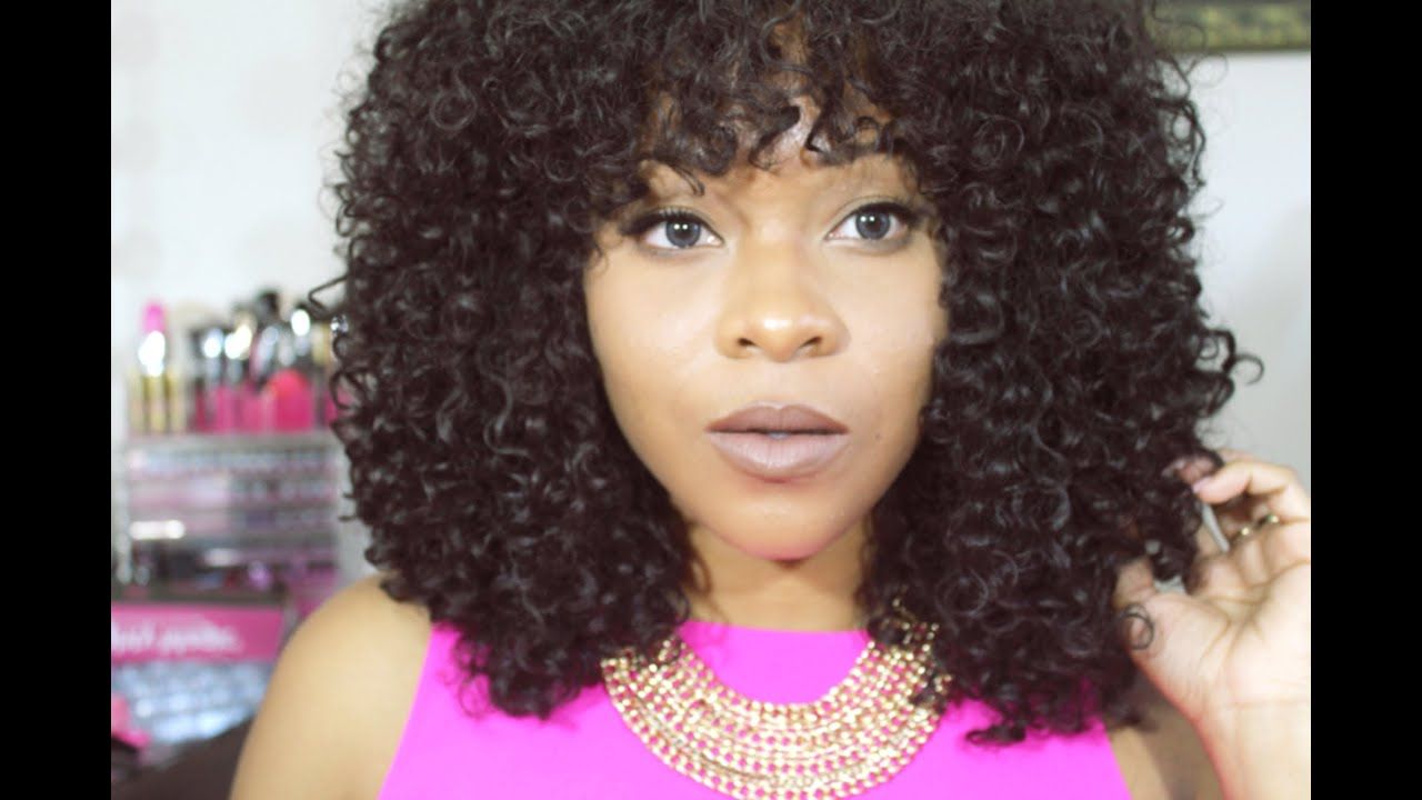 Herhaircompany Virgin  Brazilian Curly Throughout Well Known Big Hair And Full Bangs Hairstyles (View 19 of 20)