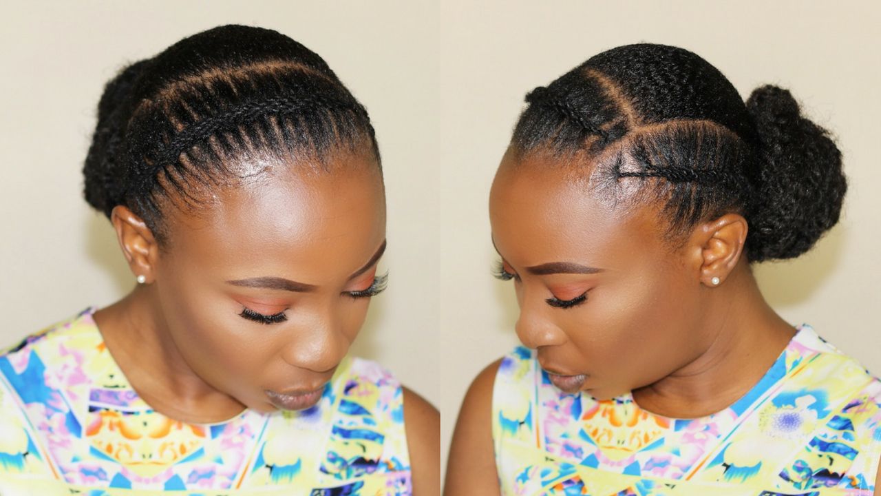 Most Popular Threaded Ponytail Hairstyles Intended For How To – African Threading Flat Twist – Low Bun Hairstyle For Short (View 4 of 20)