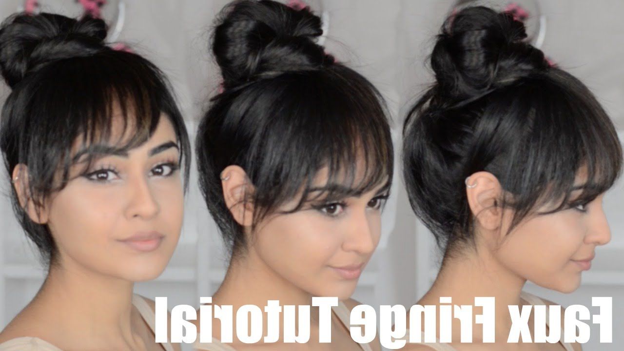 Most Recent Faux Bang Updo Hairstyles Within Tutorial (View 1 of 20)