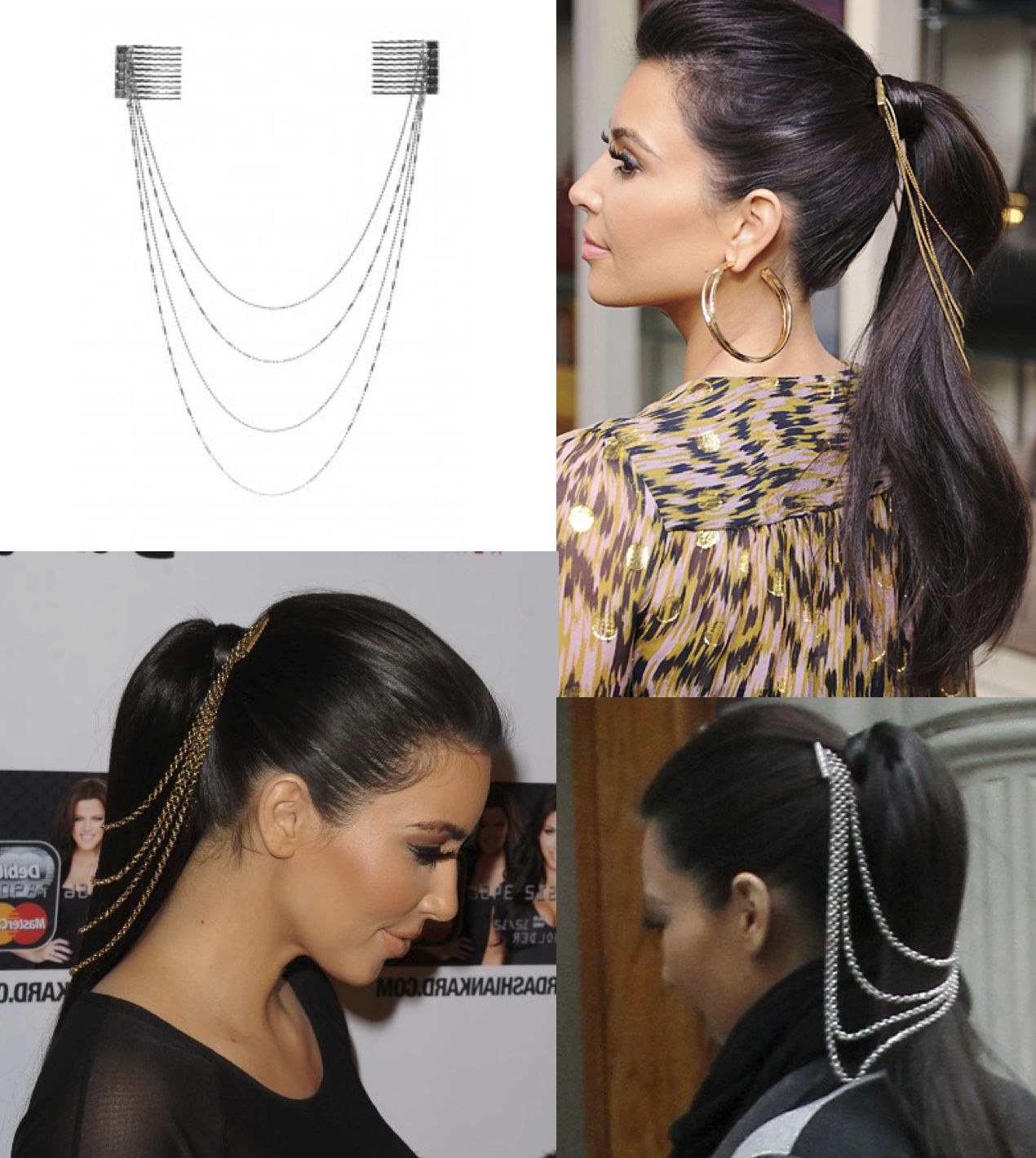 Popular Chain Ponytail Hairstyles In Diy Belle Noel Ponytail Chains (View 4 of 20)