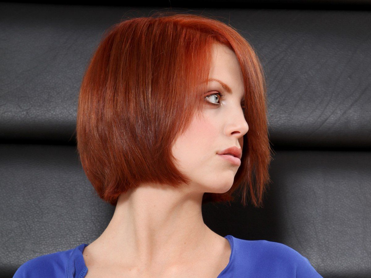 Side Part With Long Bangs Intended For Well Liked Radiant Red Bob Haircuts (Gallery 19 of 20)