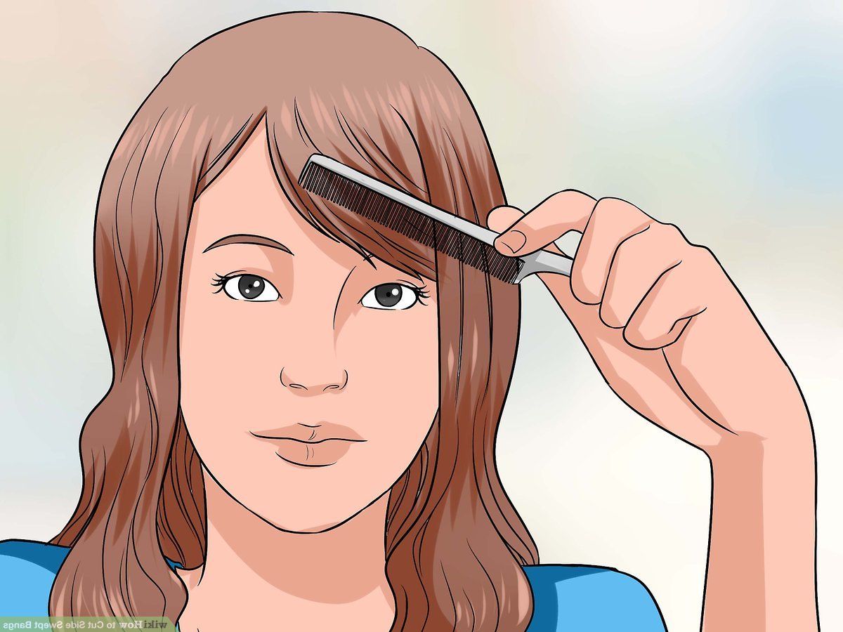 Trendy Side Swept Bangs Hairstyles With Regard To 3 Ways To Cut Side Swept Bangs – Wikihow (View 16 of 20)