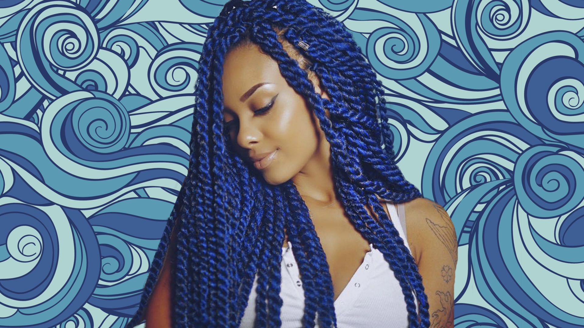 2019 Blue And Gray Yarn Braid Hairstyles With Beads Inside Yarn Twists Inspiration – Essence (View 7 of 20)