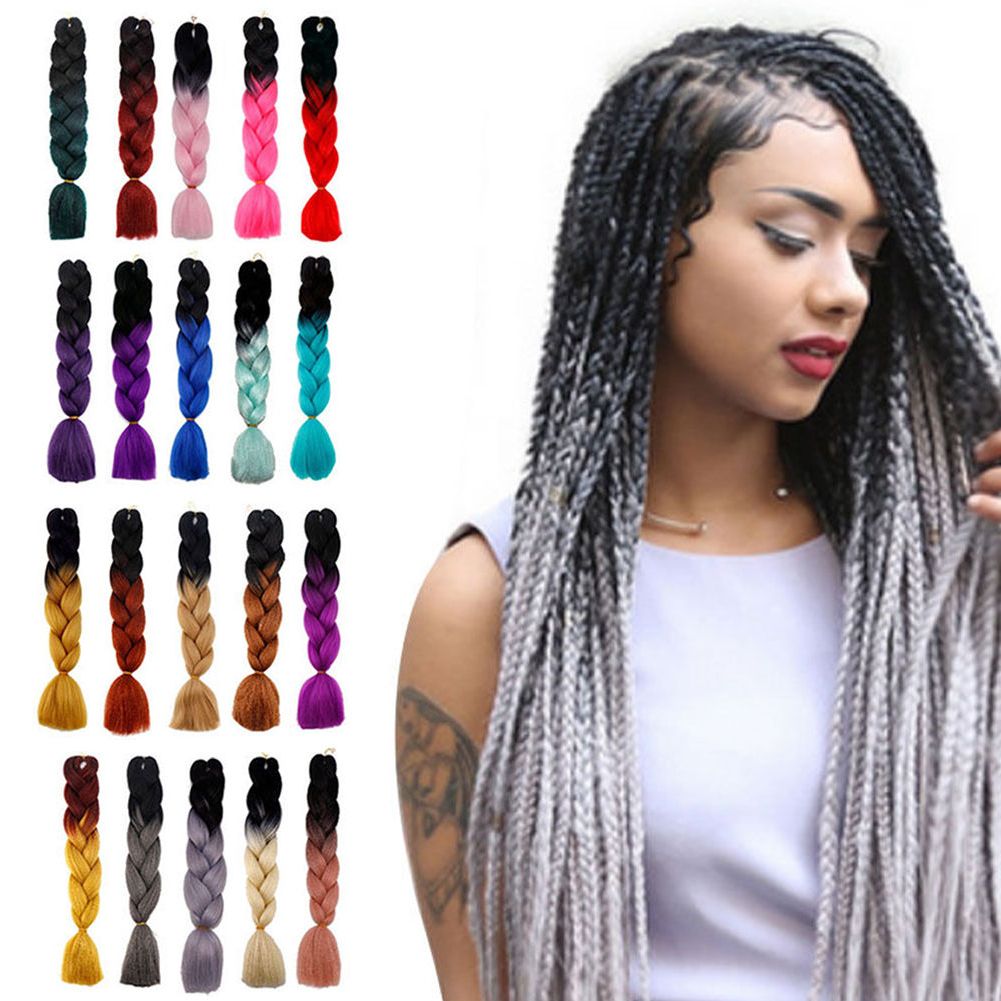 2020 Multicolored Extension Braid Hairstyles In Hair Extensions #ebay Health & Beauty (View 1 of 20)