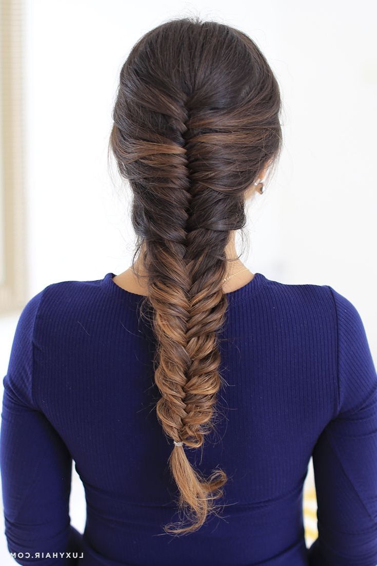 2020 Over The Shoulder Mermaid Braid Hairstyles With How To: French Fishtail Braid Hair Tutorial (Gallery 20 of 20)