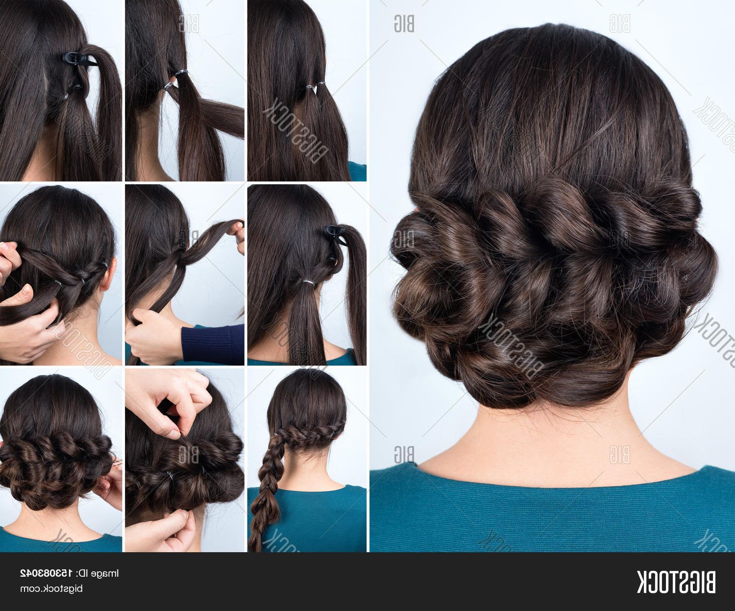 2020 Plaited Chignon Braided Hairstyles Regarding Imagen Y Foto Hair Tutorial (View 11 of 20)