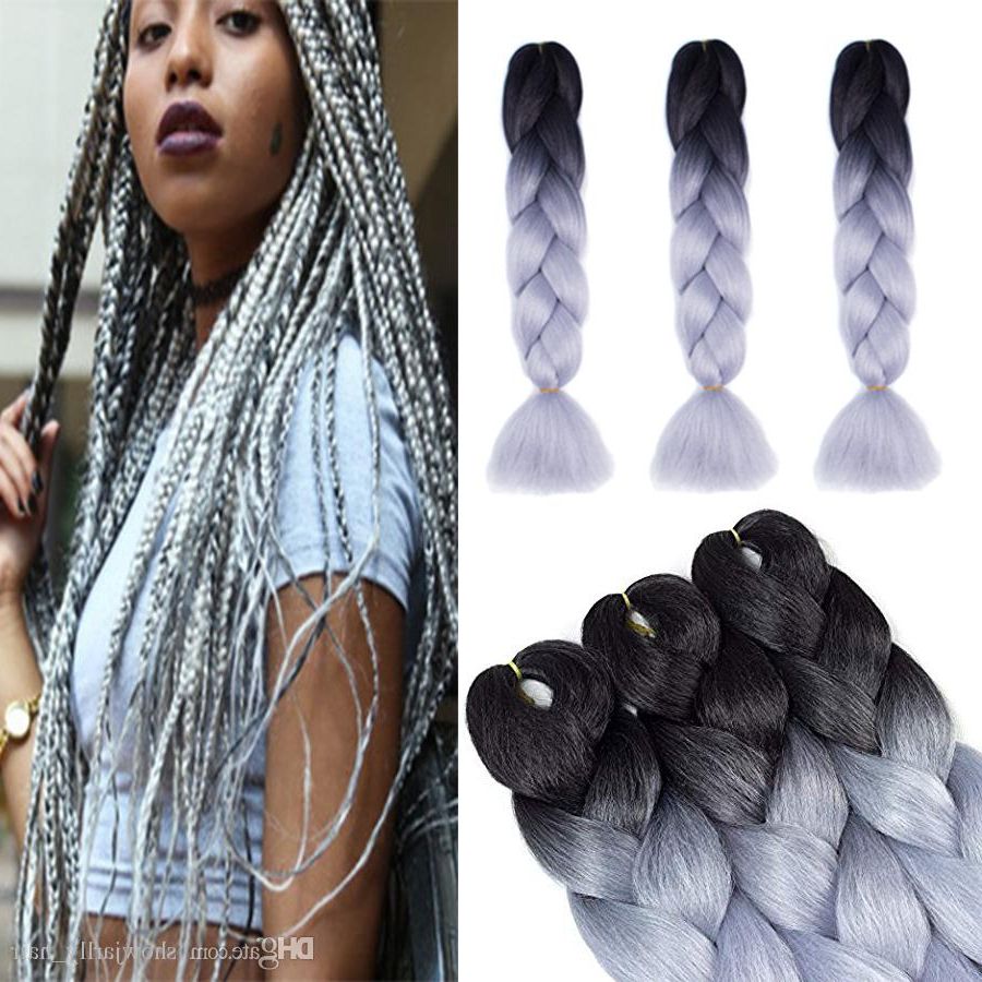2020 Two Tone Twists Hairstyles With Beads Regarding Jumbo Braids 3pcs/lot African Hair Braiding African American Hair  Extensions 2 Tone Ombre Hair Braids High Temperature Fiber Crochet Twist (Gallery 20 of 20)