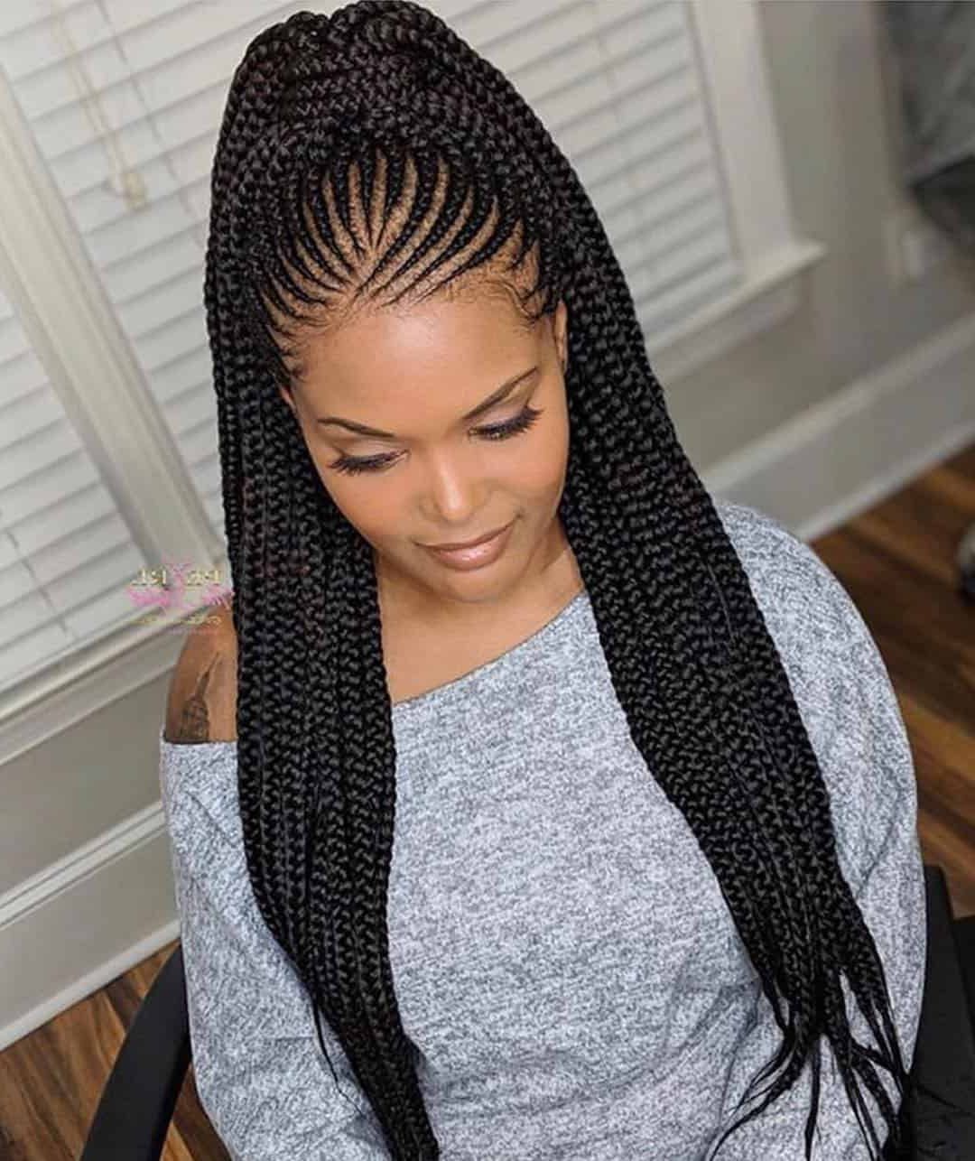 27 Lovely Lemonade Braids To Refresh Your Look – Wild About For Most Popular Side Parted Loose Cornrows Braided Hairstyles (View 6 of 20)