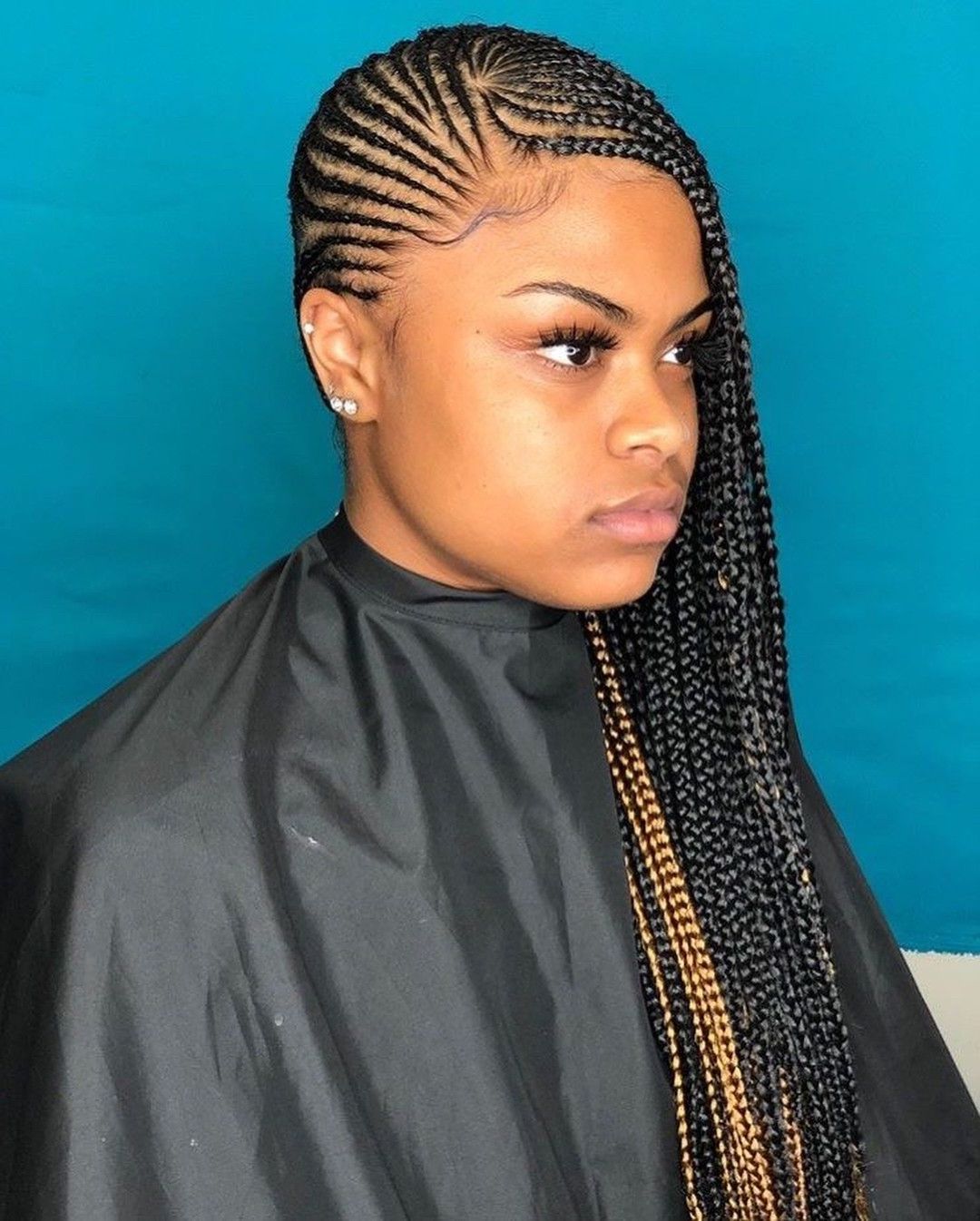 35 Lemonade Braids Styles For Elegant Protective Styling With Regard To Most Popular Golden Blonde Tiny Braid Hairstyles (View 13 of 20)