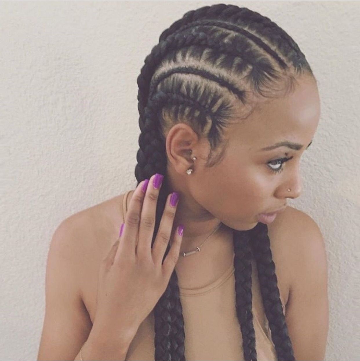 35 Stunning Feed In Braids Hairstyles To Try This Year! In Current Cornrow Fishtail Side Braided Hairstyles (View 10 of 20)