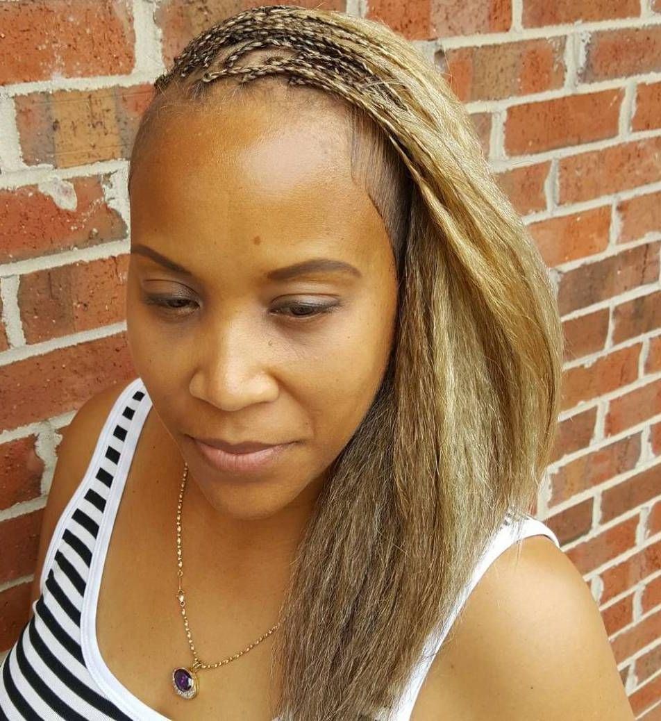 40 Ideas Of Micro Braids And Invisible Braids Hairstyles For Well Known Tree Micro Braids With Side Undercut (View 1 of 20)