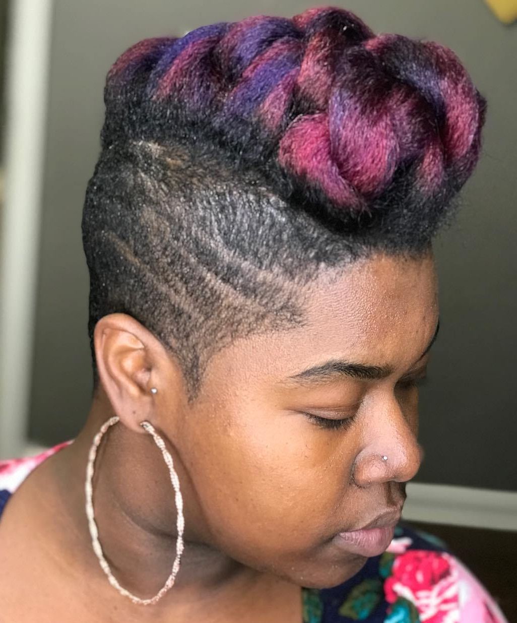 45 Classy Natural Hairstyles For Black Girls To Turn Heads With Most Recently Released Black Twisted Mohawk Braid Hairstyles (View 18 of 20)