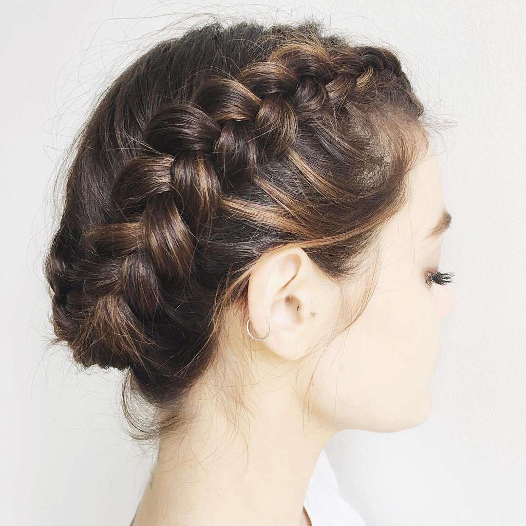 50 Braided Wedding Hairstyles We Love Pertaining To Most Popular Teased Fishtail Bun Updo Hairstyles (View 13 of 20)