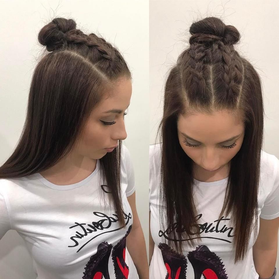 60 Easy And Quick Top Knot Hairstyles To Sport The Celebrity Throughout Best And Newest Half Up Top Knot Braid Hairstyles (View 7 of 20)