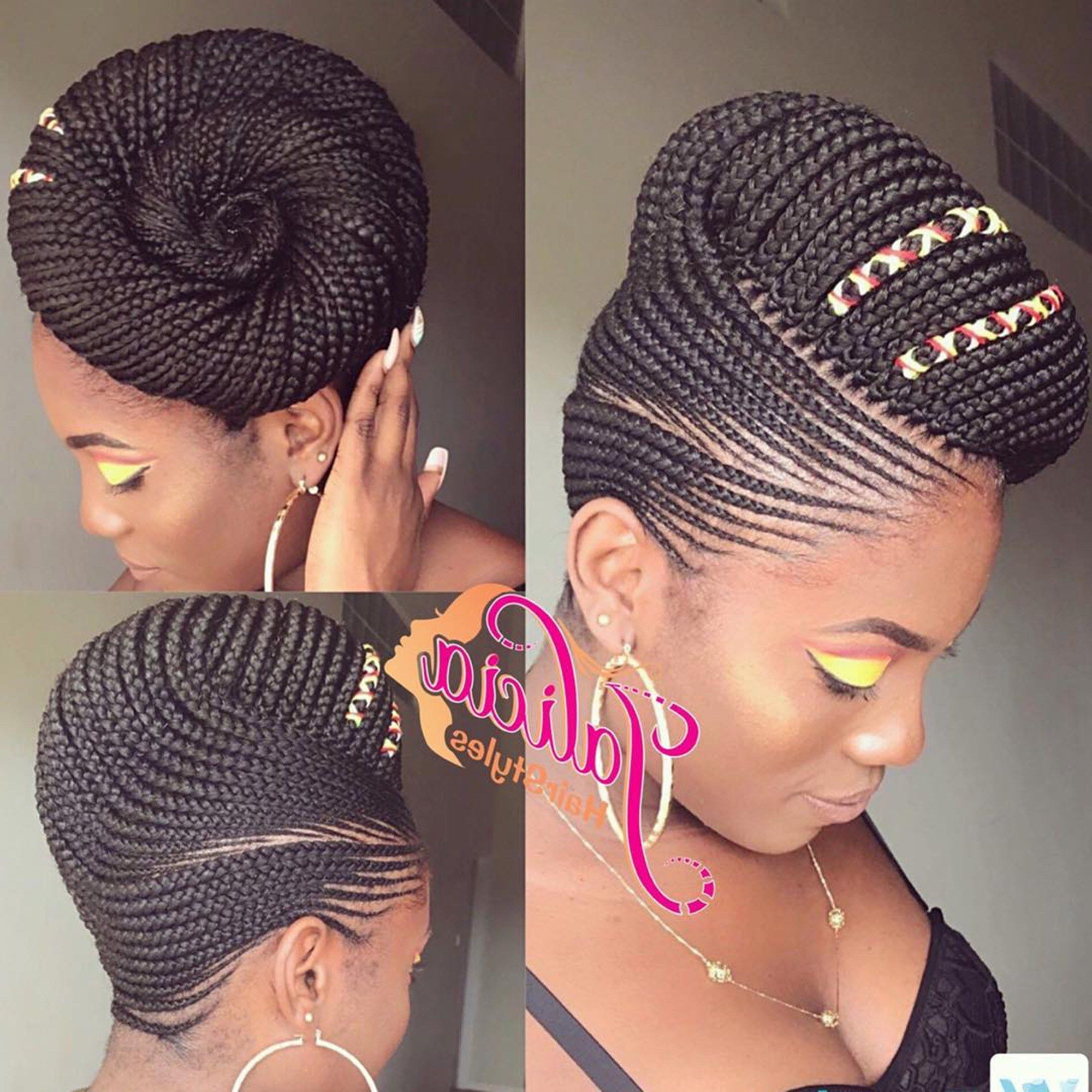 Allure With Most Current Natural Protective Bun Micro Braid Hairstyles (View 8 of 20)