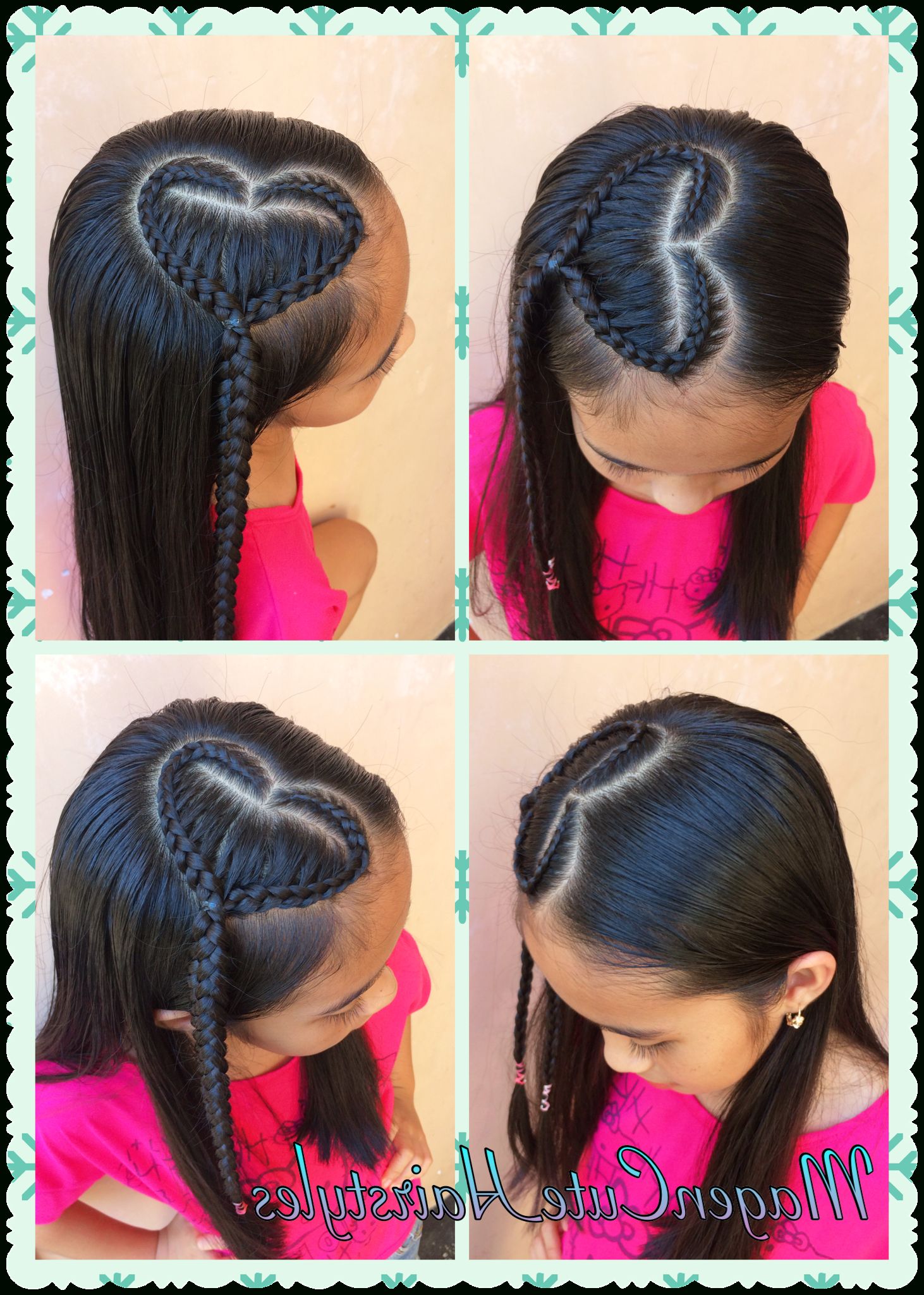 Another Heart Shape Dutch Lace Braid Style Within Best And Newest Heart Shaped Fishtail Under Braid Hairstyles (View 4 of 20)