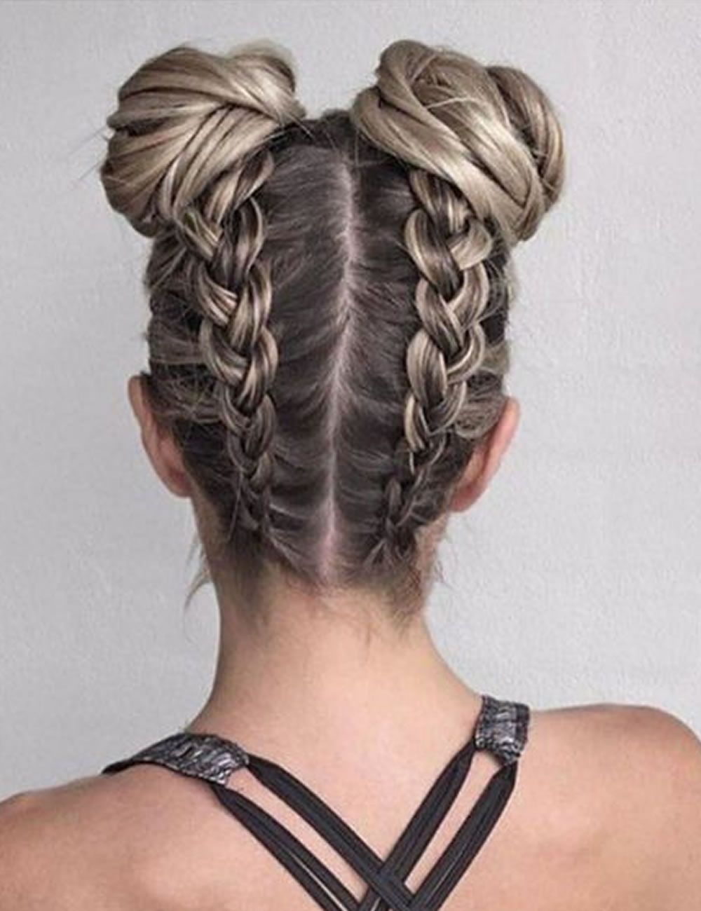 20 Best Braided Space Buns Updo Hairstyles