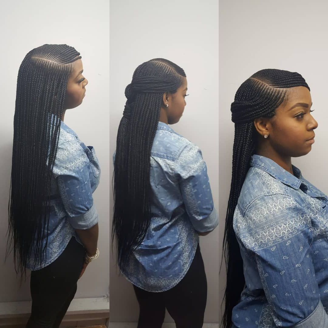 Best And Newest Side Parted Braid Hairstyles With Regard To Book Appts Today Side Part Box Braids #njbraids #njbraider (View 1 of 20)