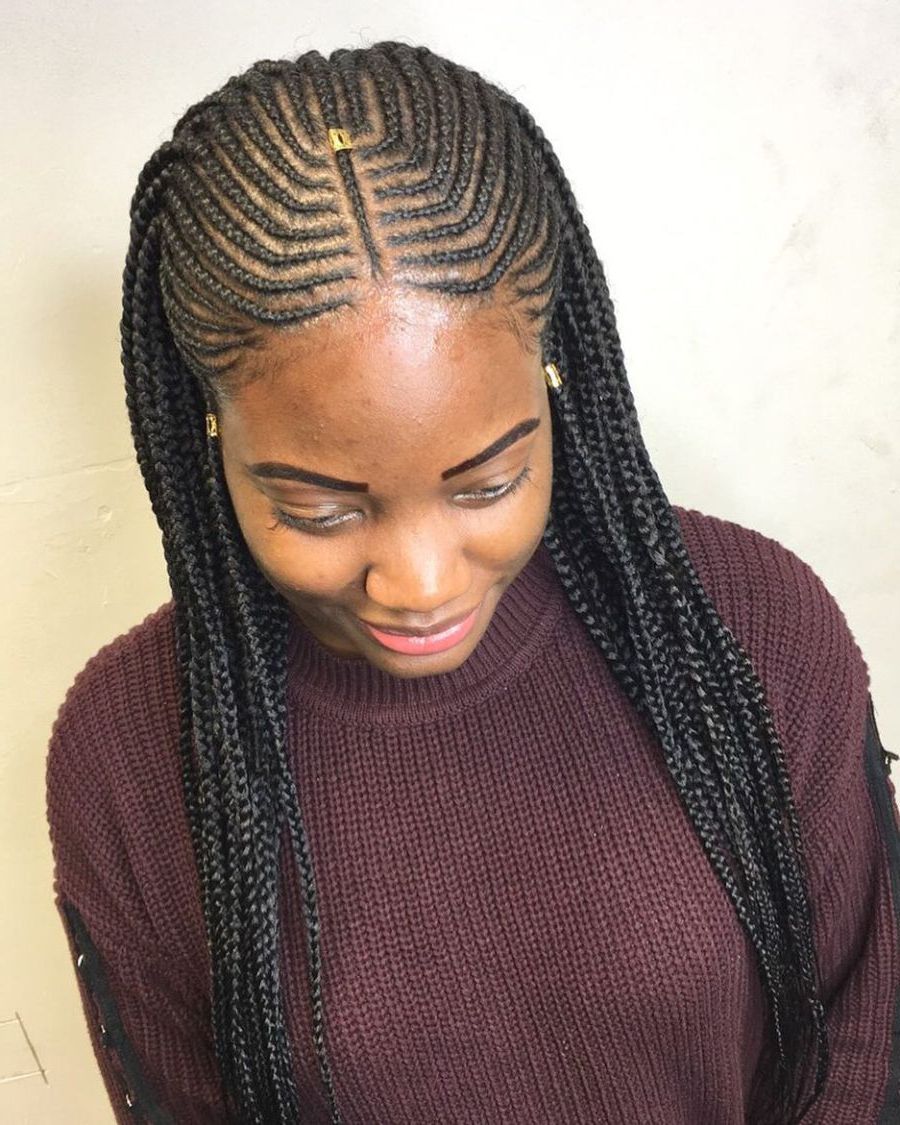 Box Braids In Well Liked Angled Cornrows Hairstyles With Braided Parts (View 6 of 20)
