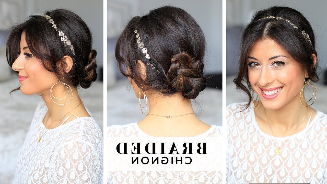 Braided Chignon Hair Style With Widely Used Braided Chignon Hairstyles (View 1 of 20)