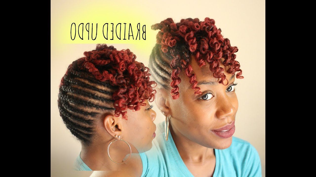 Braided Updo With Curly Bang Pertaining To Current Braid Hairstyles With Braiding Bangs (View 10 of 20)