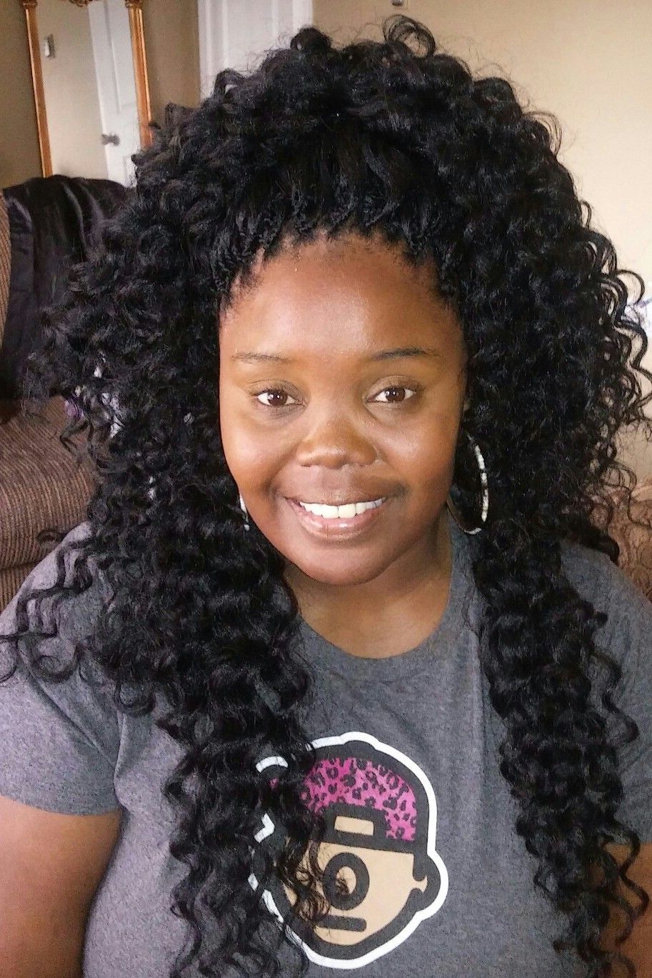 Braids, Micro Braids Styles, African Throughout Most Recent Curly Crochet Micro Braid Hairstyles (View 8 of 20)